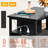 End Table with Charging Station, Narrow End Table with 2 Wooden Drawers-235501760