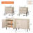 4 Pcs Bedroom Set，Wooden Dresser And Nightstand Sets For Bedroom, Reeded Dresser Set With Adjustable Shelves, Night Stand Of 2 With Charging Station-118099889