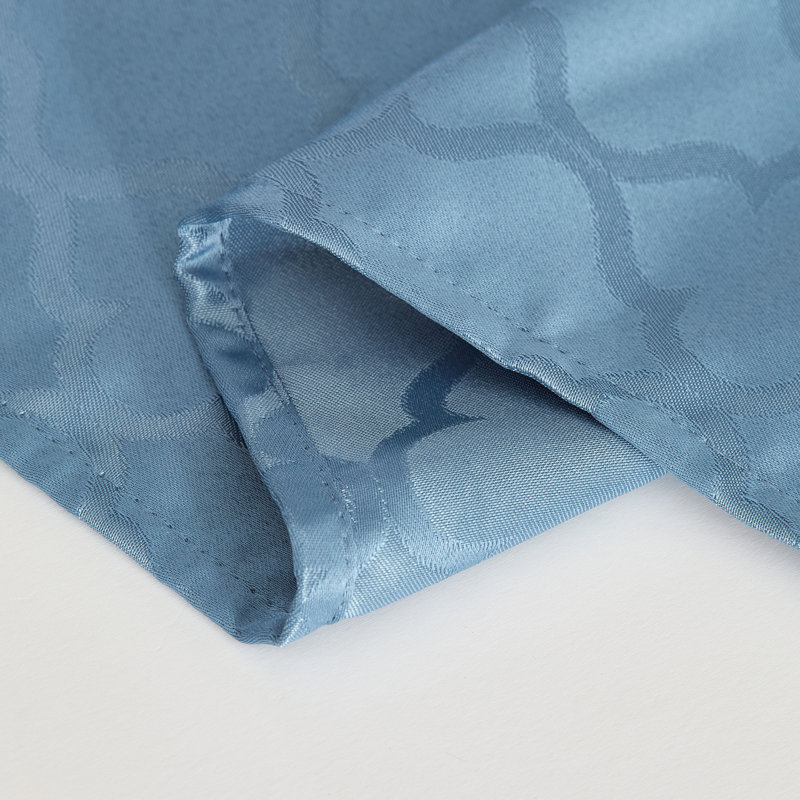 Sarok Rectangle Geometric Jacquard Tablecloth, 120" L x 60" W, Blue