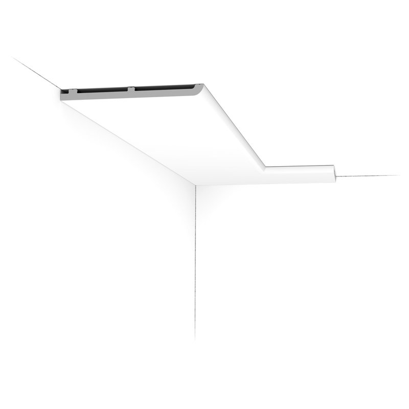 Moulure de plinthe Orac Decor SX212 - H 6 5/8 po x L 78-3 / 4 po - Polystyrène blanc apprêté - paquet de 2, 2