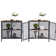 2 Pieces Corner Storage Cabinet Set 3-Tier Corner Shelf Set Display Shelves Set Free-Standing Organ