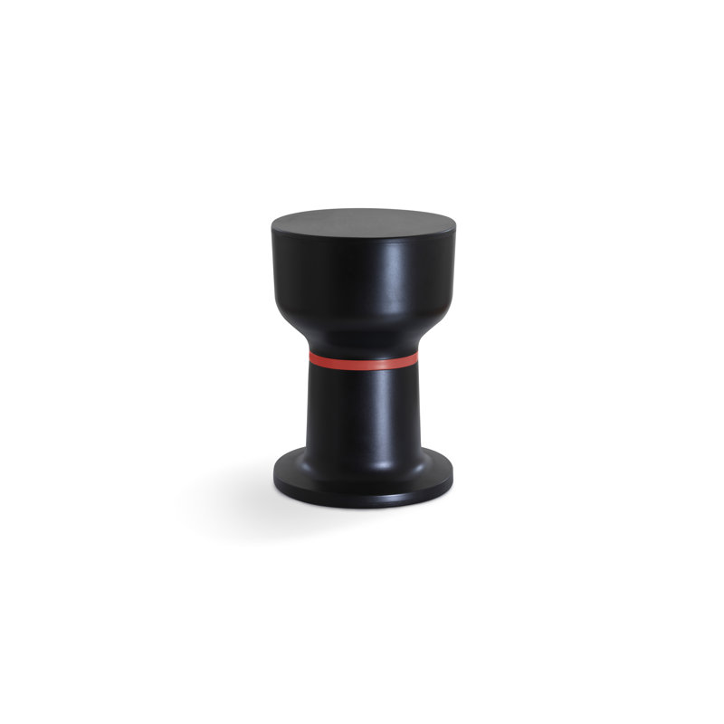 Tabouret d'appoint Paheko HE, Noir / rouge