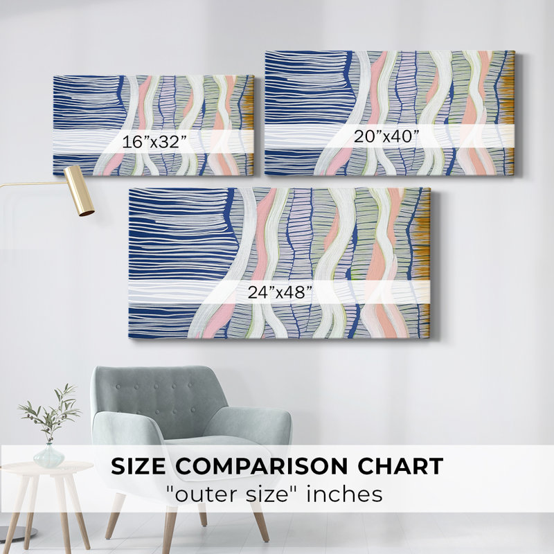 Abstract Series 9 #XLII-Gallery Wrapped Canvas, 16" H x 32" W