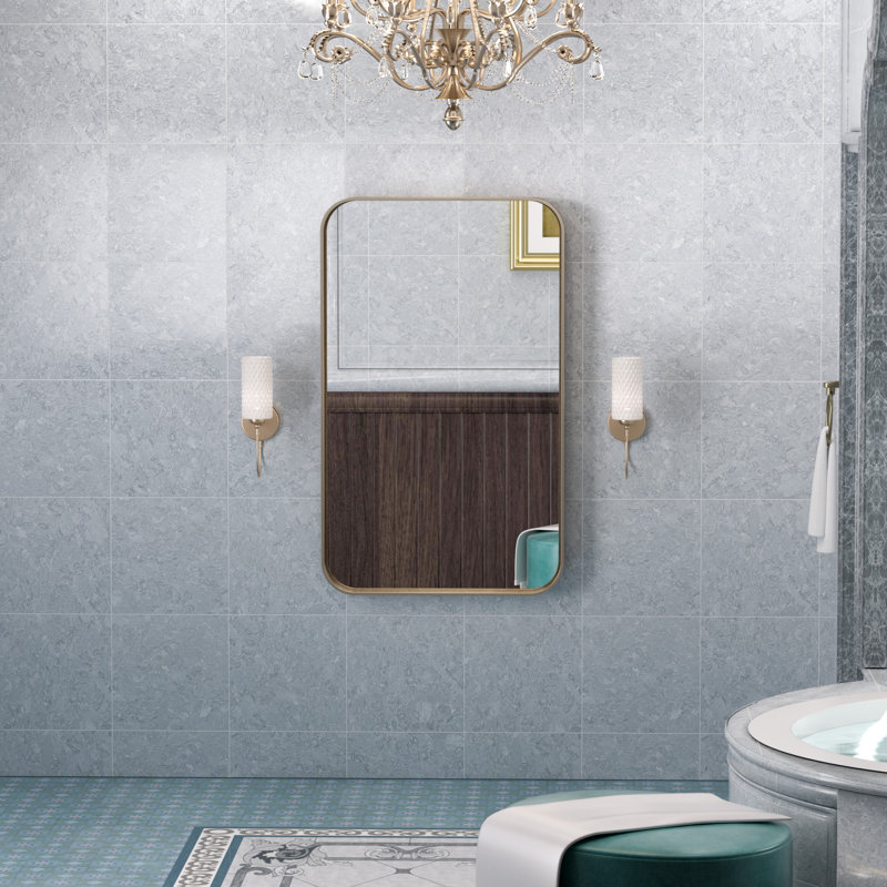Miroir d'appoint Tyro, Bronze, 40 po x 24 po, Rectangulaire