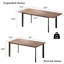 Ensemble de salle à manger pour 8 personnes, table de salle à manger extensible de 63 à 78,7 po avec chaises rembourrées en H 32,4 po pour 8 personnes-521374535-521374528