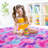 Sinjin Shag Area Rug in Colourful-1218089534