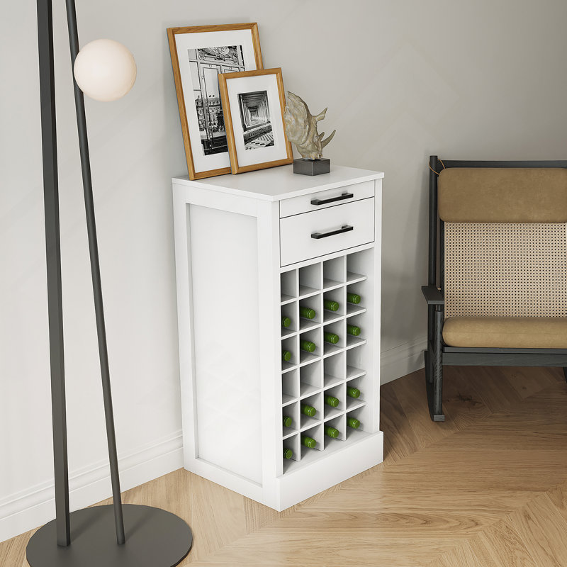 modular 24 wine bar cabinet Buffet Cabinet, White