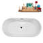 1570mm x 749.3mm Freestanding Soaking Acrylic Bathtub-851522215