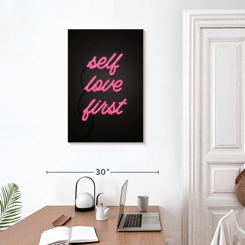 Tergel Neon Self Love First, H 30 po x l 20 po