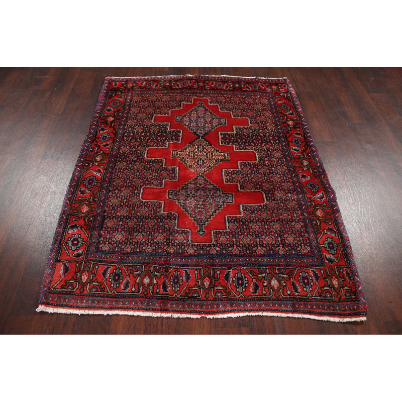 Hamond One-of-a-Kind 4'2" X 5'3" Wool Area Rug in Red