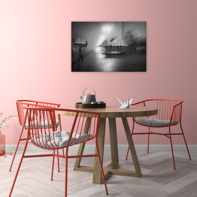 Urban Keyboard Journey Abstract Contemporary City Wall Art Print by Roswitha Schleicher-Schwarz - Print