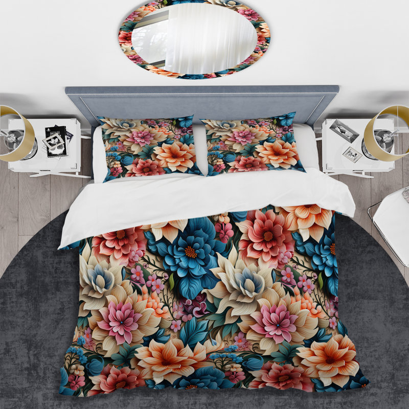 Ensemble de housse pour couette, Housse de couette très grand et 2 très grandes t, Paisley Garden Softful II