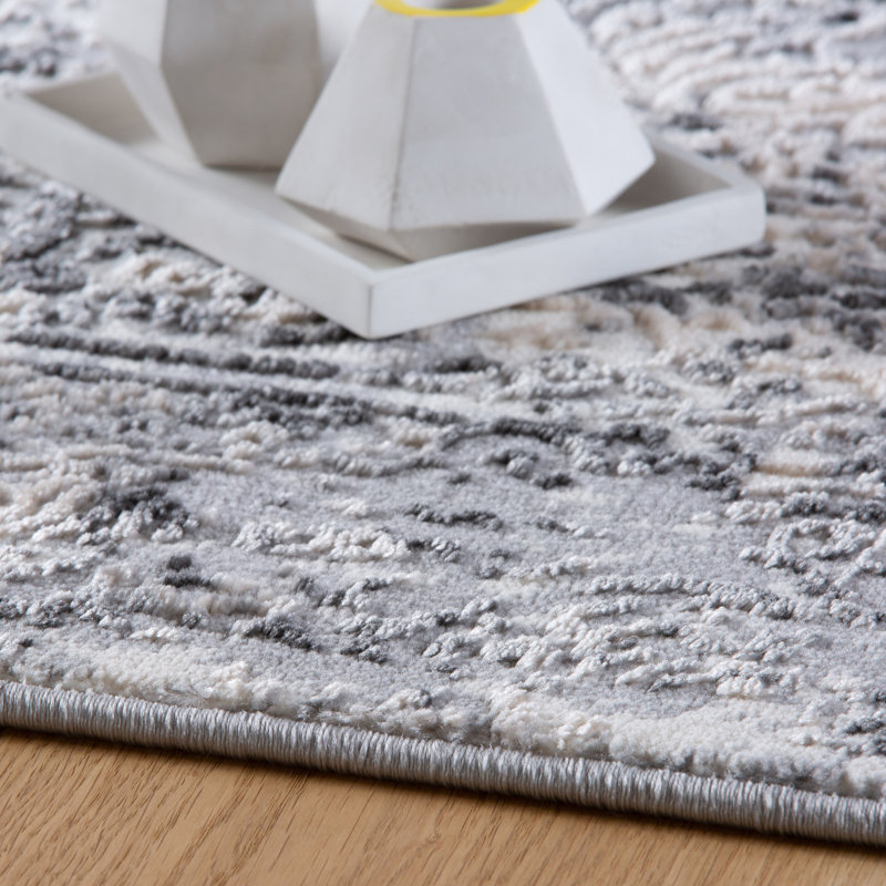 Salsa Abstract Area Rug, Grey/Brown/Blue, Rectangle 160 x 230cm
