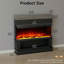 Foyer électrique simulé à 3 côtés - finition grain de bois, flamme 12 couleurs, double alimentation et rangement inférieur-776153961-781774569