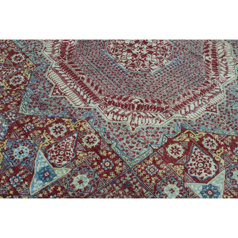 Wool Oriental Area Rug in Red
