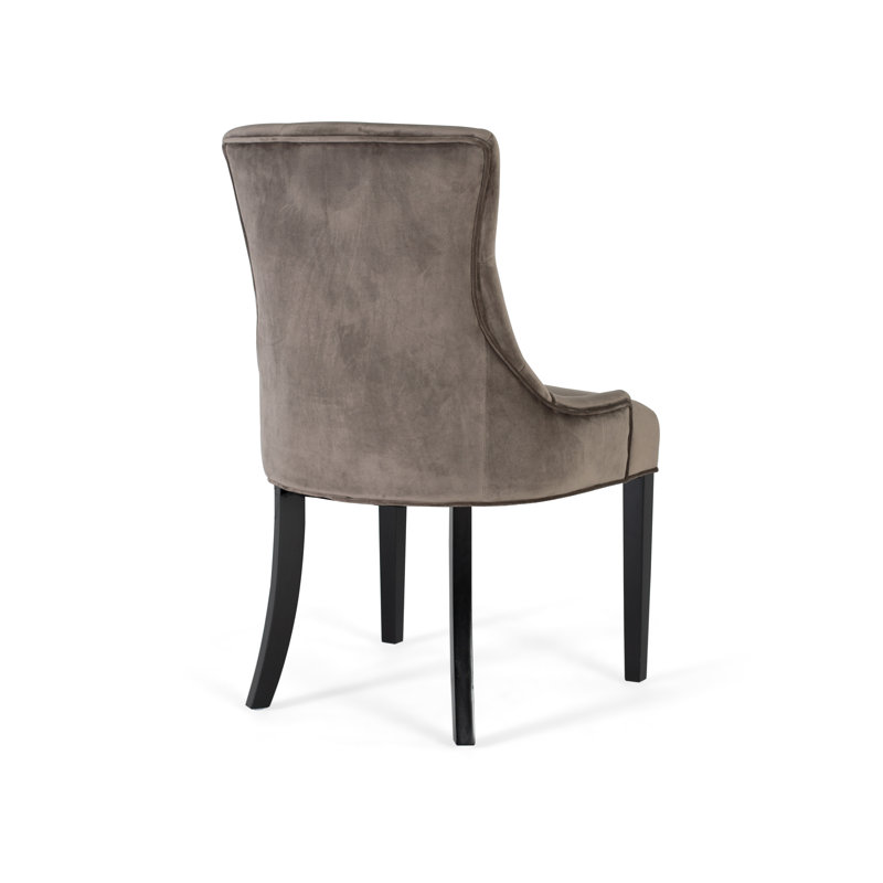 Protivin 45cm H Tufted Velvet Upholstered Side Chair in Grey