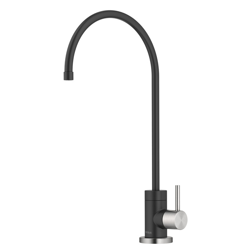 Purita 100% Lead-Free Kitchen Water Filter Faucet, Spot Free Stainless Steel/Matte Black