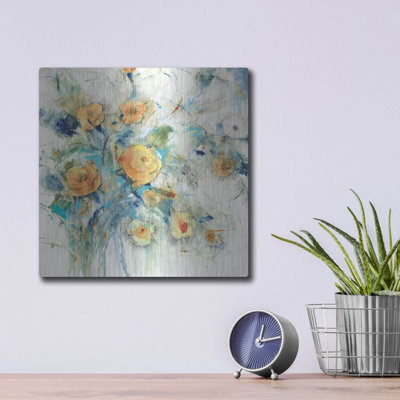 'Flower Study I' by Tim O'Toole, Metal Wall Art, 12" x 12"