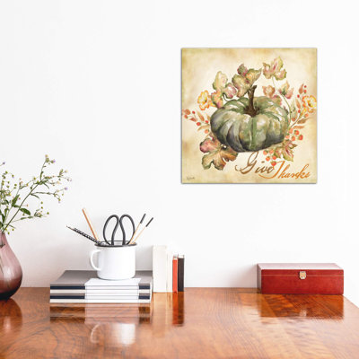 Watercolor Harvest I - Wrapped Canvas Print