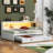 Wooden Storage Daybed With Trundle-1079130485