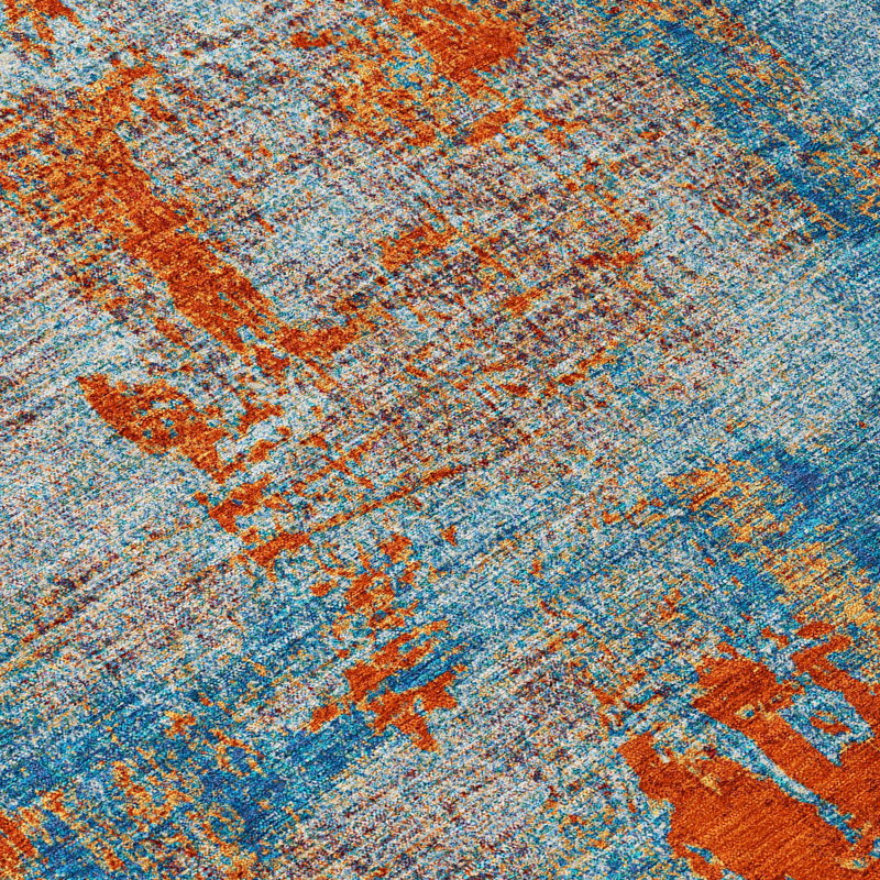 Tapis intérieur / extérieur bleu marine Aria , 2 pi 3 po x 7 pi 6 po