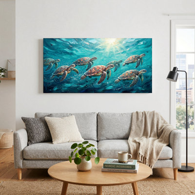 Sea Turtles Canvas Wall Art Set Of 1