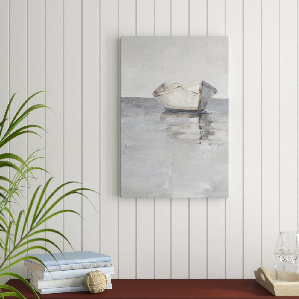 " Boat On The Horizon I " by Ethan Harper Painting Print Breakwater Bay