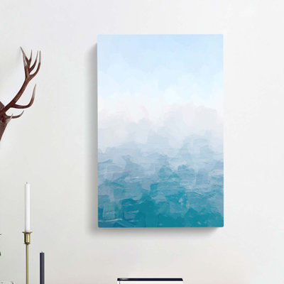 Sea Meeting The Sky In Abstract - Wrapped Canvas Print