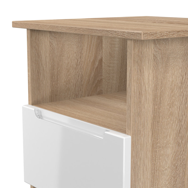 Bottolf End Table, Natural/White