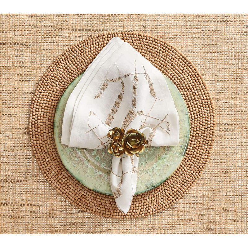 Wood Round Placemat, Natural