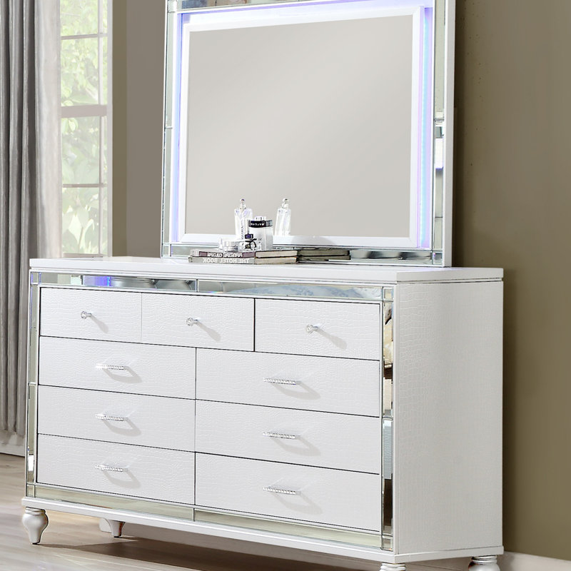 Commode 6 tiroirs Sterling, Blanc