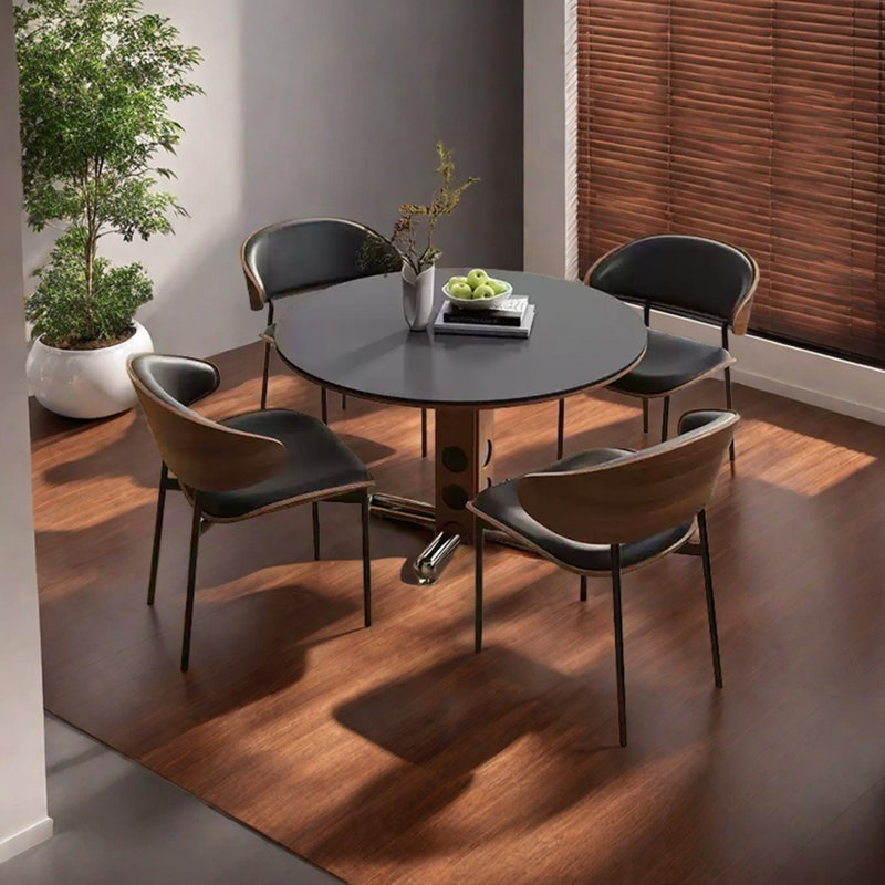 Table de salle à manger ronde Bauhaus, H 29,52 po x L 47,24 po x l 47,24 po