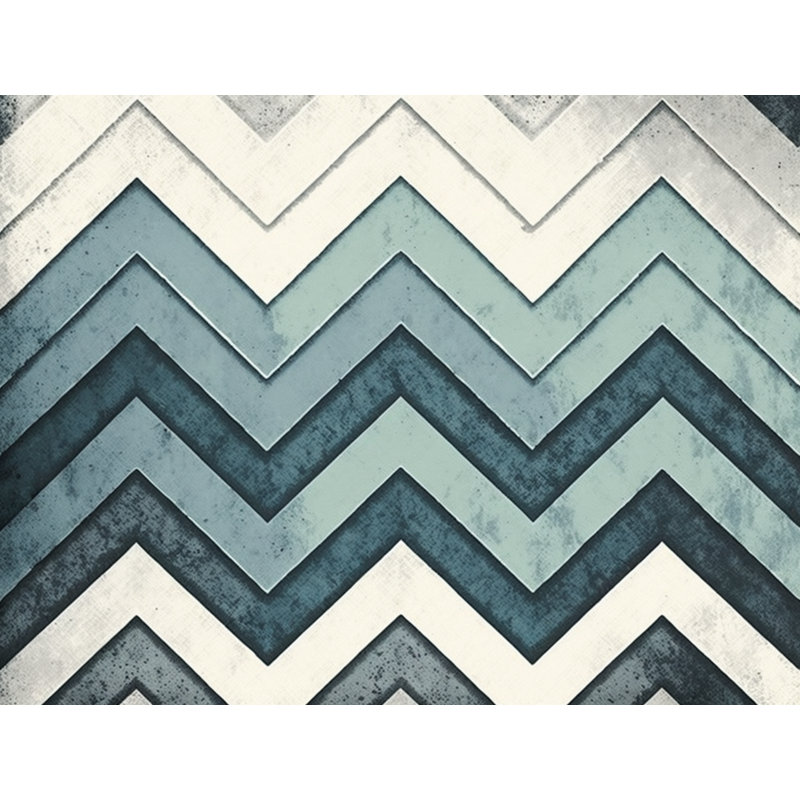 Checkered Comforter, King Comforter, Blue/Gray Chevron
