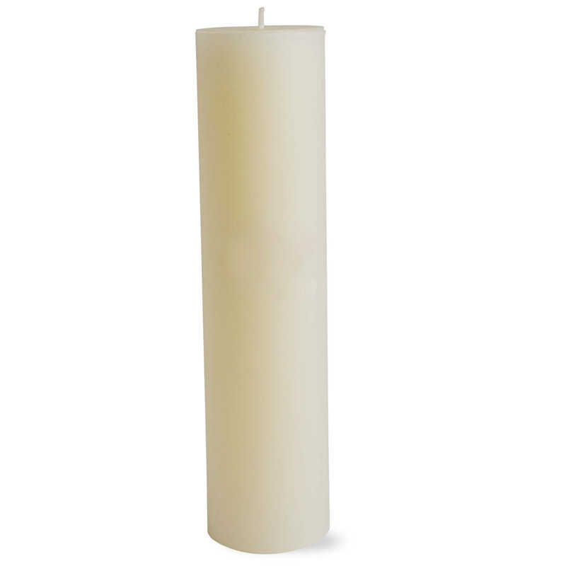 Unscented Pillar Candle, 8" L x 2" W, Ivory
