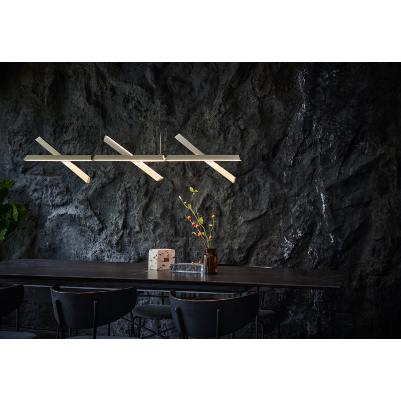 6 - Light Geometric Pendant, Champagne Gold