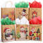 24 sacs de papier cadeau de Noël avec papier de soie