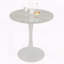 Table basse 27,6 "à effet marbre avec plateau veiné blanc et base piédestal blanche-1114132897-1114132903