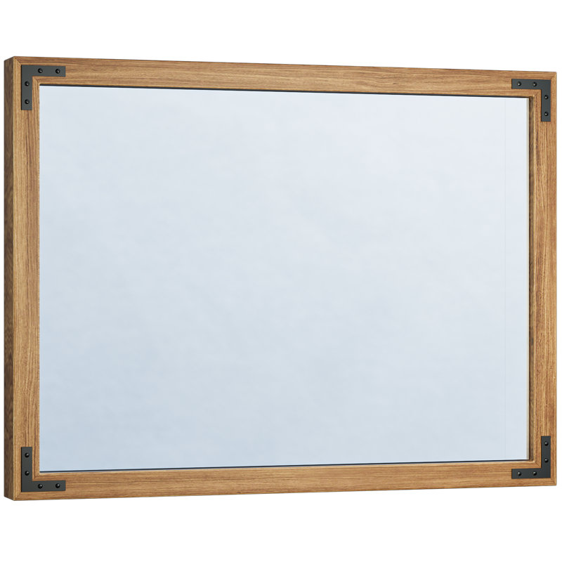 Miroir Gwenneth, 30 po x 40 po, Bois naturel