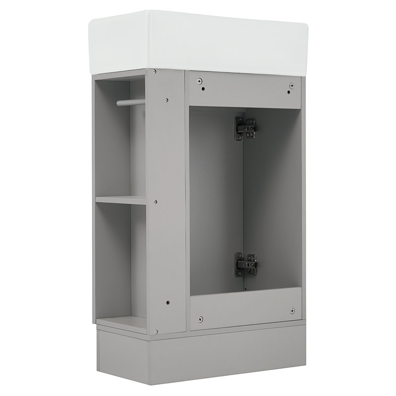 Bathroom Vanity with Shelf, Grey