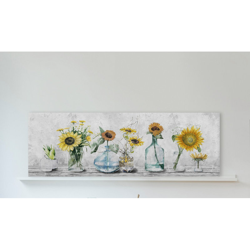 Sunflowers Spot - Peinture sur toile, H 10 po x l 30 po x P 1,5 po
