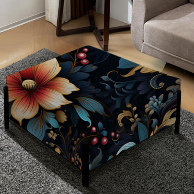 Classic Elegance Paisley Pattern - Paisley Large Square Ottoman
