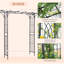 Arche de treillis de jardin en métal décoratif de 82 po Outsunny avec tubes en acier durable et volutes élégantes, parfait pour les mariages