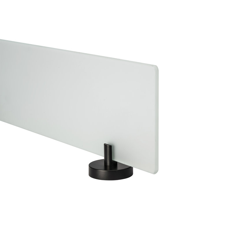 Epsom Wall Mounted Glass Shelf with Matte Black Flexi-Fix Brackets 59cm