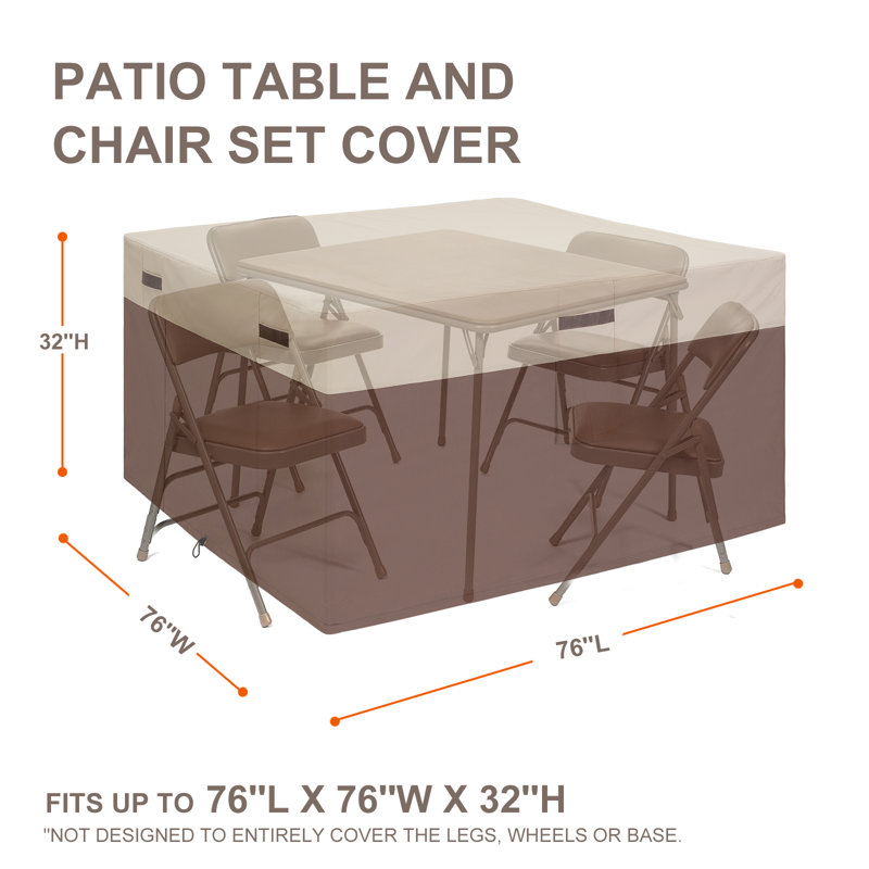 Outdoor Patio Dining Set Cover/Patio Dining Table Cover, 32" H x 76" W x 76" D