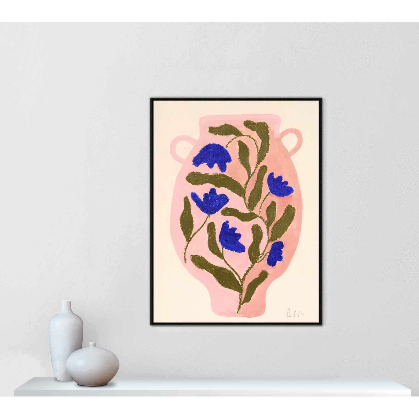 Vase No. 01 Print by Camilla Bergqvist, Espresso, 49.5" H x 37.5" W