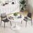 Modern Round 3 Piece Dining Room Table and Chairs Set-524936968-524936969