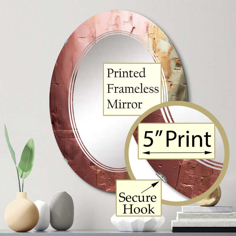 Stephentown - Miroir mural moderne ovale, 30 po x 20 po