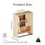 Armoire de salle de bain murale avec barre à serviettes, armoire de rangement de couleur naturelle-458910957