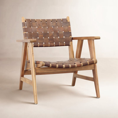 Sutri Leather Woven Chair