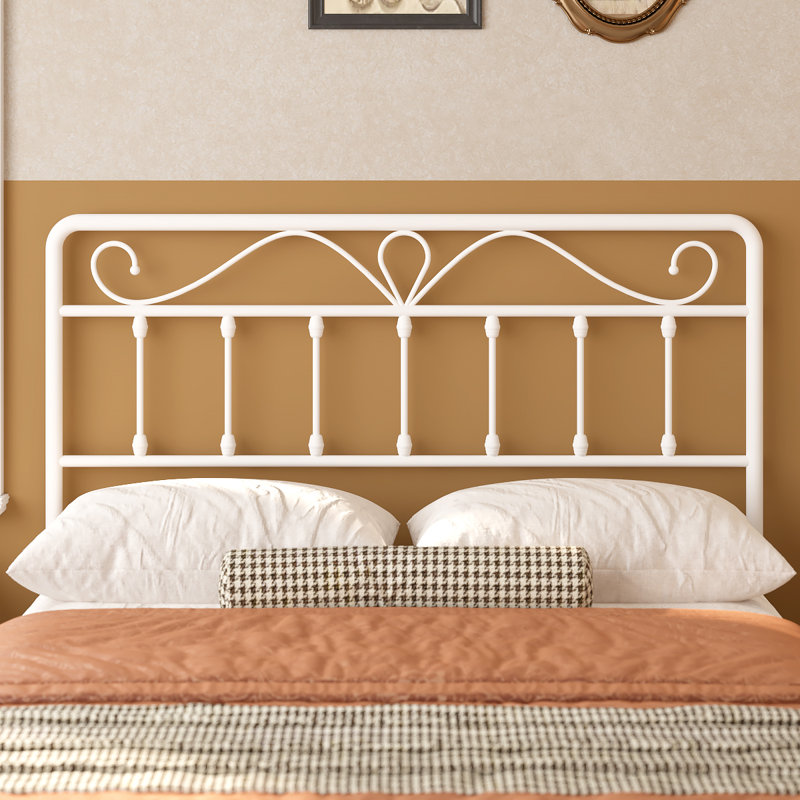Open-Frame Steel Metal Headboard, Full , White